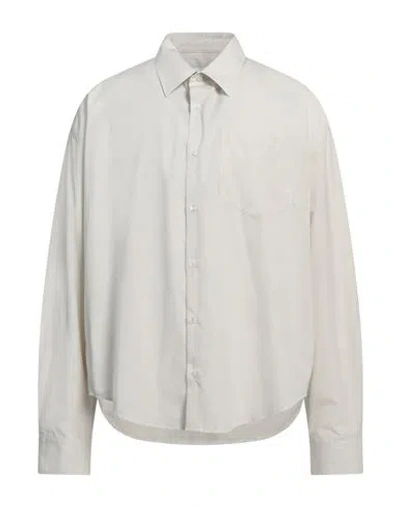 Ami Alexandre Mattiussi Man Shirt Light Grey Size S Cotton