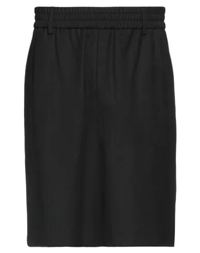 Ami Alexandre Mattiussi Man Shorts & Bermuda Shorts Black Size S Polyester, Virgin Wool