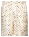 Ami Alexandre Mattiussi Man Shorts & Bermuda Shorts Ivory Size M Silk In White