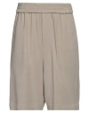 Ami Alexandre Mattiussi Man Shorts & Bermuda Shorts Khaki Size S Viscose, Wool In Beige
