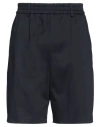 AMI ALEXANDRE MATTIUSSI AMI ALEXANDRE MATTIUSSI MAN SHORTS & BERMUDA SHORTS MIDNIGHT BLUE SIZE L COTTON