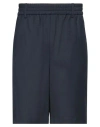 Ami Alexandre Mattiussi Man Shorts & Bermuda Shorts Midnight Blue Size L Polyester, Virgin Wool