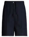 Ami Alexandre Mattiussi Man Shorts & Bermuda Shorts Navy Size M Viscose, Wool In Navy Blue