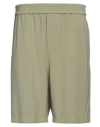Ami Alexandre Mattiussi Man Shorts & Bermuda Shorts Sage Green Size L Viscose, Wool