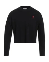 Ami Alexandre Mattiussi Ami De Coeur Logo-embroidered Pullover Sweatshirt In Black