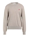 Ami Alexandre Mattiussi Man Sweater Dove Grey Size Xxl Merino Wool