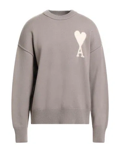 Ami Alexandre Mattiussi Man Sweater Grey Size L Virgin Wool, Alpaca Wool, Wool In Gray