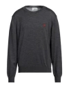 Ami Alexandre Mattiussi Man Sweater Lead Size Xxl Merino Wool In Grey