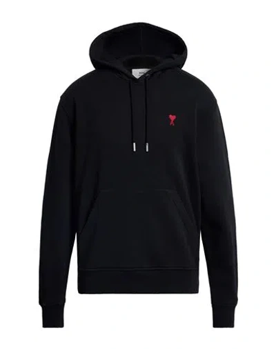 AMI ALEXANDRE MATTIUSSI AMI ALEXANDRE MATTIUSSI MAN SWEATSHIRT BLACK SIZE L ORGANIC COTTON, ELASTANE
