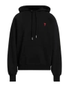 Ami Alexandre Mattiussi Man Sweatshirt Black Size Xl Organic Cotton, Elastane