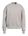 Ami Alexandre Mattiussi Man Sweatshirt Light Grey Size Xl Organic Cotton, Recycled Polyamide