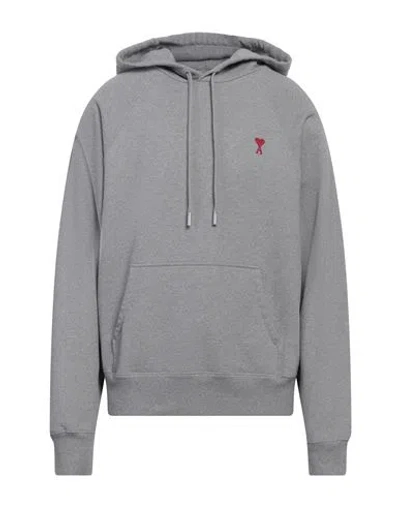 Ami Alexandre Mattiussi Man Sweatshirt Light Grey Size Xxs Organic Cotton, Elastane