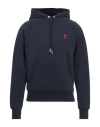Ami Alexandre Mattiussi Man Sweatshirt Midnight Blue Size Xs Organic Cotton, Elastane