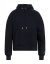 Ami Alexandre Mattiussi Man Sweatshirt Navy Size L Cotton, Recycled Polyester In Navy Blue