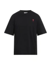 Ami Alexandre Mattiussi Man T-shirt Black Size L Organic Cotton