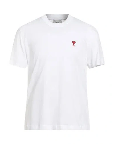 Ami Alexandre Mattiussi Ami Paris Ami De Coeur Tee Shirt In Red