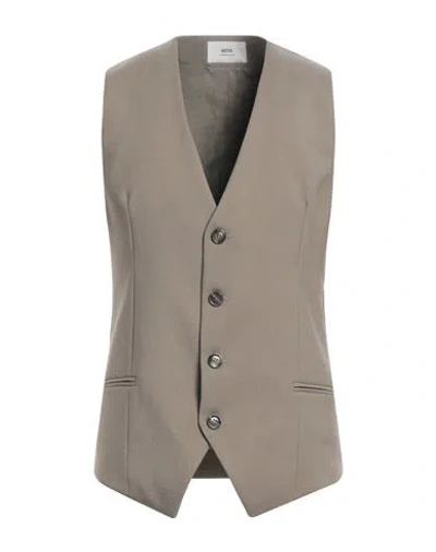 Ami Alexandre Mattiussi Man Tailored Vest Khaki Size S Virgin Wool In Beige