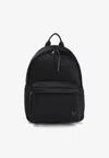 Ami Alexandre Mattiussi Ami Backpack Bag In Smooth Black Polyamide In Black