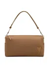 Ami Alexandre Mattiussi Brown Nylon Canvas Marcel Large Bag Brown