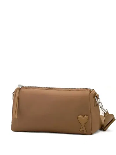 Ami Alexandre Mattiussi Marcel Shoulder Bag In Brown