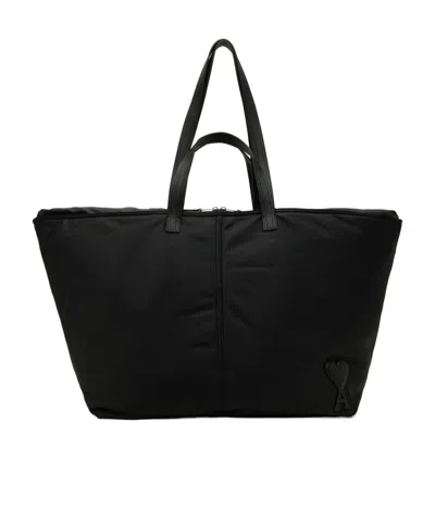 Ami Alexandre Mattiussi Marcel Tote Bag In Black