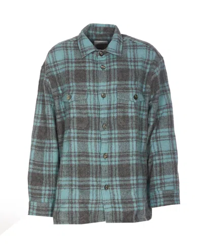 Ami Alexandre Mattiussi Check Overshirt In Blue