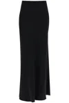 Ami Alexandre Mattiussi Maxi Satin Long Skirt In Nero