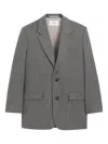 Ami Alexandre Mattiussi Grey Wool Loose Single Breasted Jacket Grey In Gray