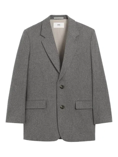 AMI ALEXANDRE MATTIUSSI SINGLE-BREASTED WOOL JACKET