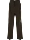 Ami Alexandre Mattiussi Wool Pant With Pleated Front And Belt Loops In Brown