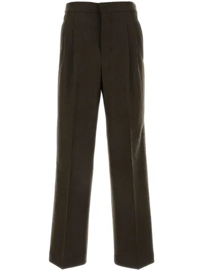 AMI ALEXANDRE MATTIUSSI MELANGE TAILORED TROUSERS