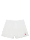 Ami Alexandre Mattiussi Ami Paris Short Ami De Coeur White Cotton Men In White