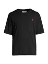 Ami Alexandre Mattiussi Ami Paris Ami De Coeur Black Oversize T-shirt Men