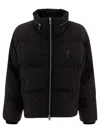Ami Alexandre Mattiussi Boxy Black Puffer Jacket With High Collar And Plush Interior In Black
