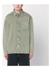 Ami Alexandre Mattiussi Ami Paris Ami De Coeur Green Sage Shirt Jacket Men
