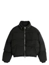 Ami Alexandre Mattiussi Boxy Black Puffer Jacket With High Collar And Plush Interior In Black