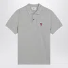 Ami Alexandre Mattiussi Ami Paris Ami De Coeur Grey Polo Shirt Men In Gray