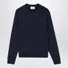 Ami Alexandre Mattiussi Ami De Coeur Cotton Sweatshirt In Blue
