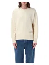 Ami Alexandre Mattiussi Ami Crewneck Sweater In Neutral