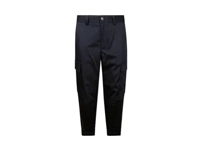 Pre-owned Ami Alexandre Mattiussi Men's Ami Paris Cargo Pants In Navy Blue