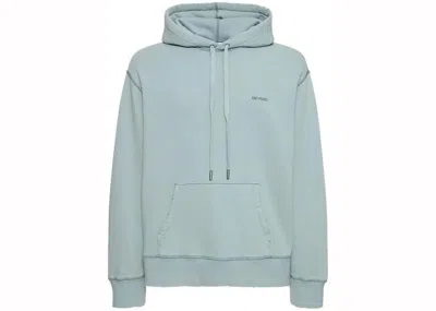 Pre-owned Ami Alexandre Mattiussi Men's Ami Paris Fade Out Hoodie Sweatshirt In Aquamarine