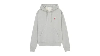 Pre-owned Ami Alexandre Mattiussi Men's Ami Paris Hoodie Sweatshirt In Gray