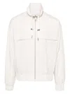 Ami Alexandre Mattiussi Logo-print Hooded Windbreaker In Chalk