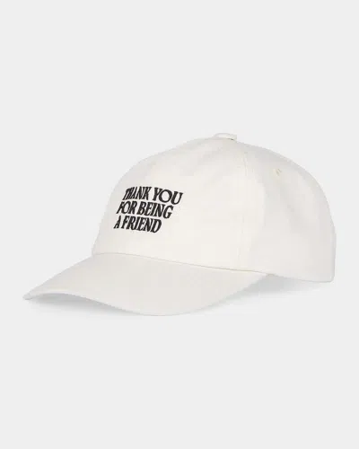 Ami Alexandre Mattiussi Men & Apos;s Friend Embroidered Baseball Cap In Blanc Crem