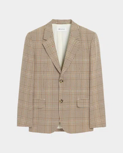 Ami Alexandre Mattiussi Ami Paris Jacket Men Color Beige In Animal Print