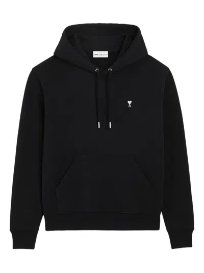Ami Alexandre Mattiussi Ami Paris Heartfelt Pullover Hoodie For Men In Black