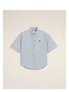 Ami Alexandre Mattiussi Ami Paris  Light Blue Cotton Button-down Shirt In Bluenote