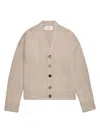 Ami Alexandre Mattiussi Ami Paris Long Sleeved Buttoned Cardigan In Taupe