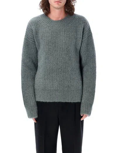AMI ALEXANDRE MATTIUSSI MEN'S CHUNKY HAIR MOHAIR SWEATER