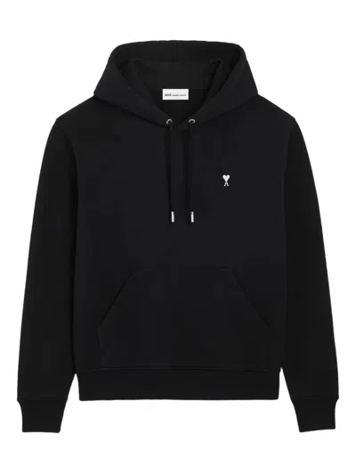 Ami Alexandre Mattiussi Ami Paris Heartfelt Pullover Hoodie For Men In Black